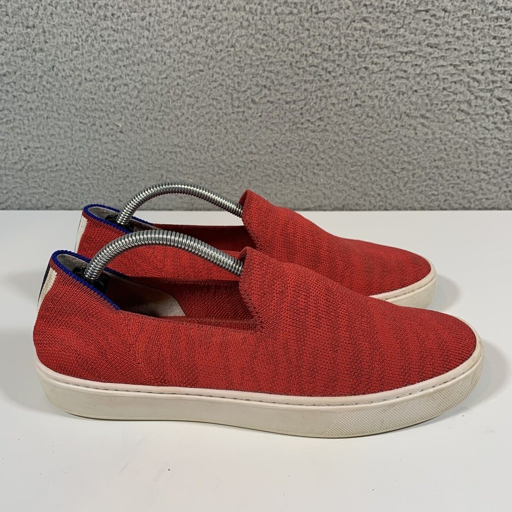 S Rothy's The Sneaker Women’s Size 7.5 US Garnet Red‎ Slip On Knit Shoes